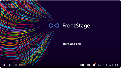 Odchozí hovor z FrontStage RC
