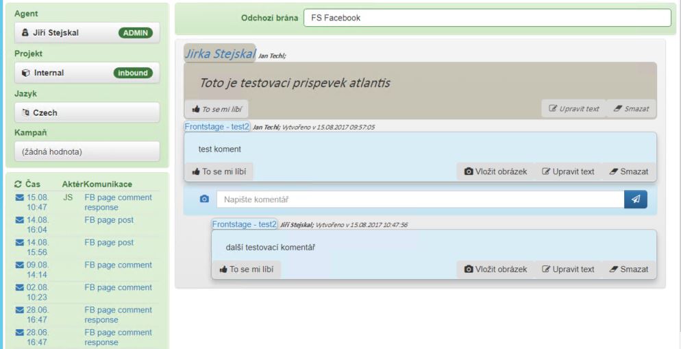 Modul Sociálních sítí